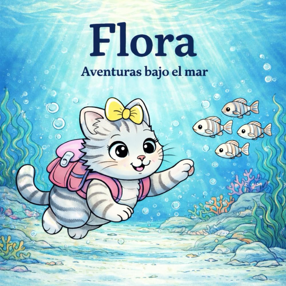 Flora aventura bajo el mar: Cuentos infantiles educativos sobre el océano y los animales marinos para niños de 2 a 6 años (Flora: cuentos educativos infantiles)