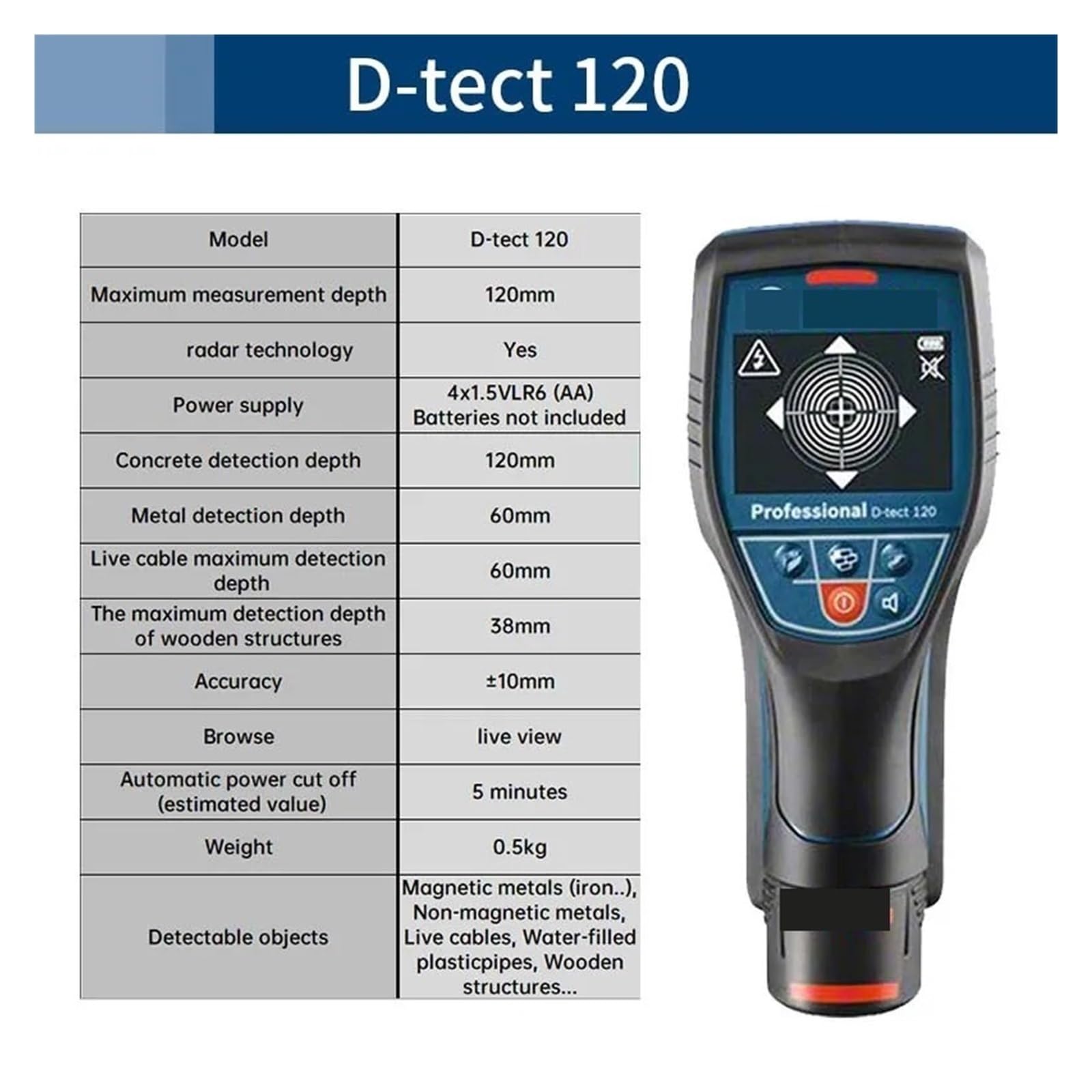 Strumenti Professionali For La Ricerca Di Perni For Scanner A Parete Sotterranea For Metal Detector Digitale Impermeabile Rilevamento Accurato