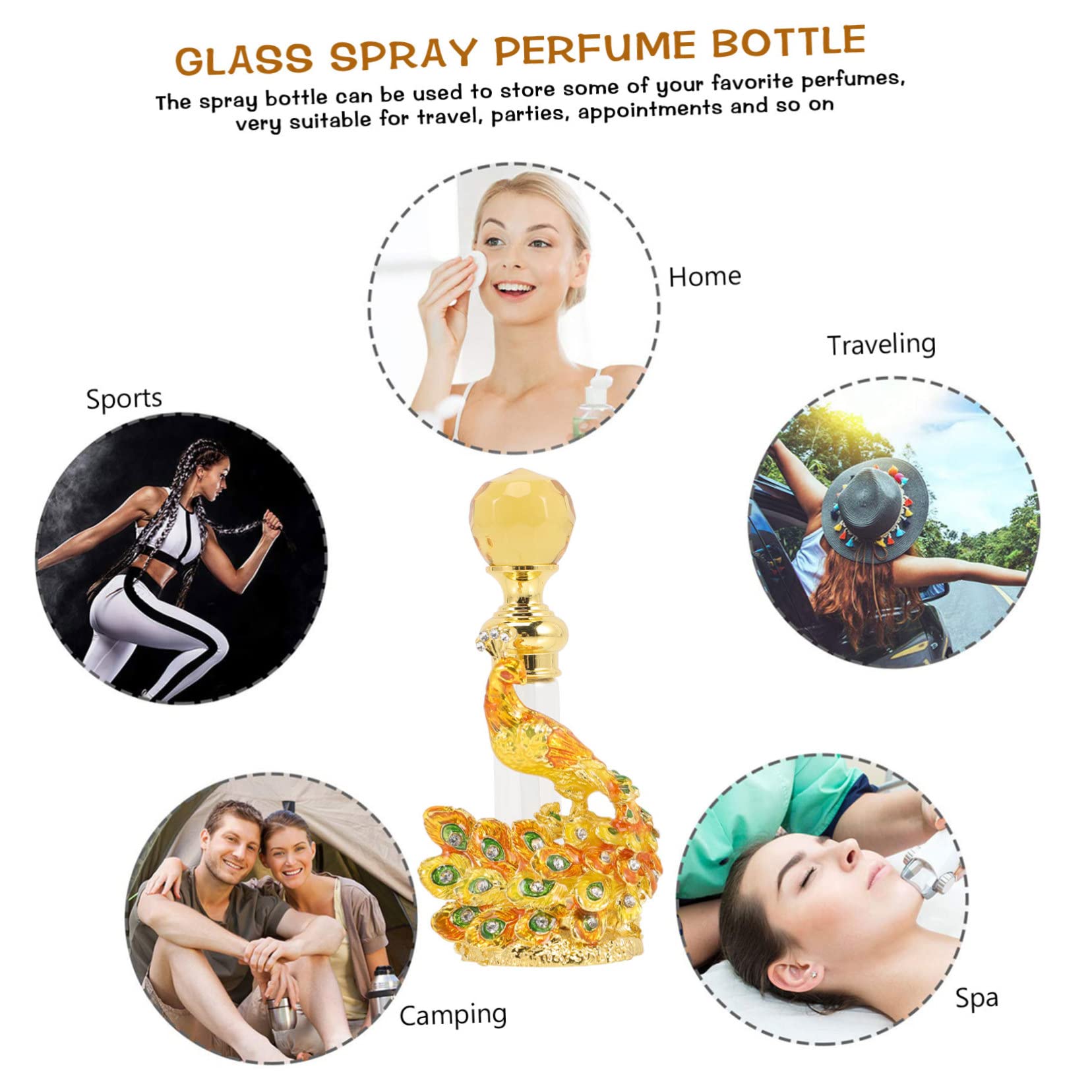MAGICLULU 3 Bottiglie Di Profumo Vuote Ricaricabili Con Vintage Contenitore Portatile Da Viaggio Per Profumi