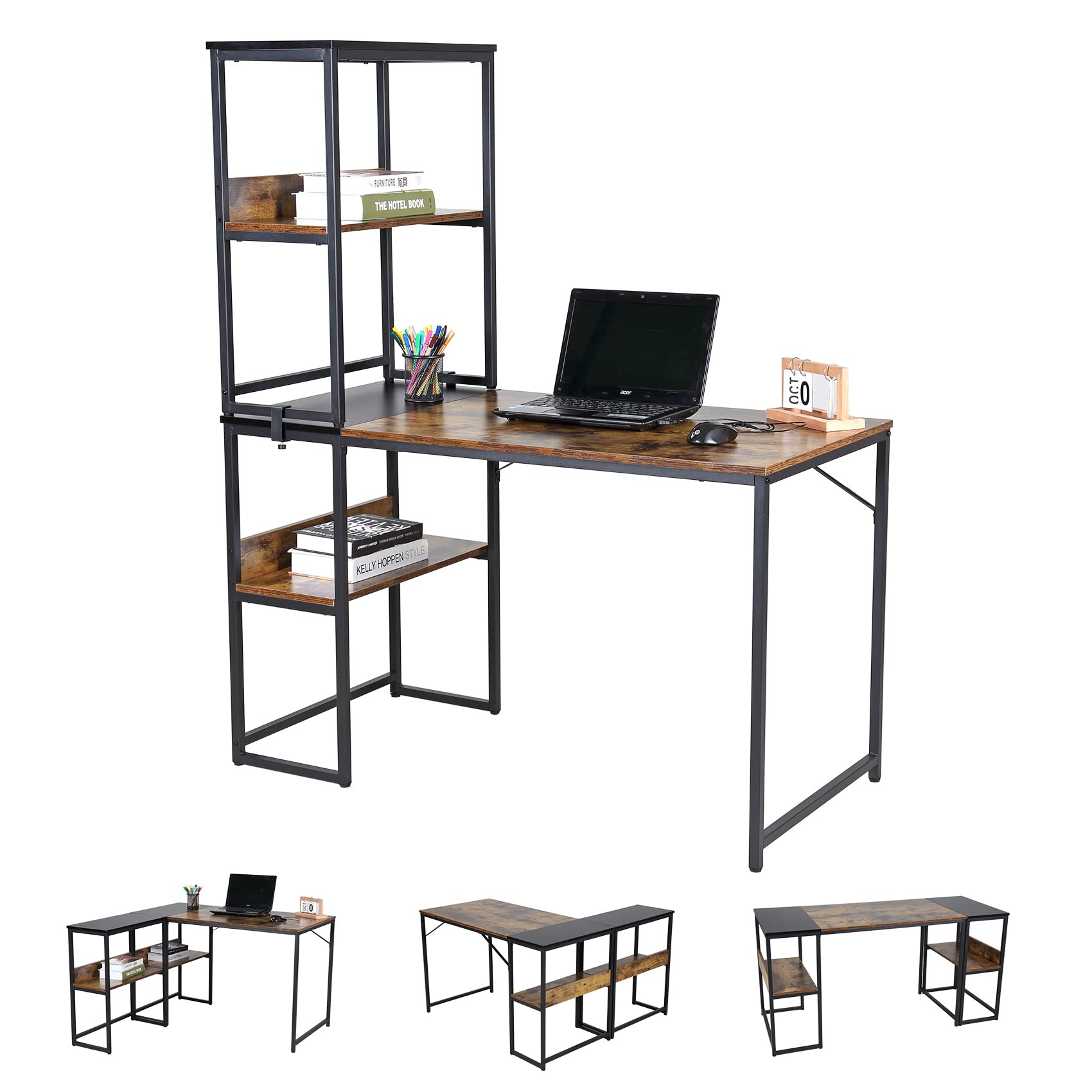 Amazon.com: UNICOO® 3 Combination L Shaped Corner Desk with