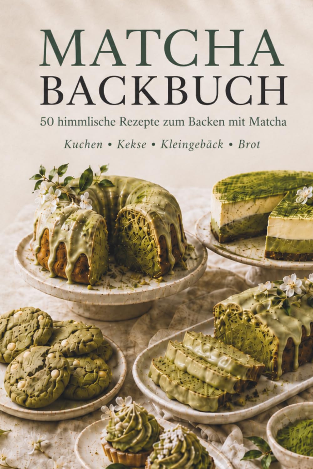 Matcha Backbuch: 50 himmlische Rezepte zum Backen mit Matcha – Kuchen, Kekse, Kleingebäck und Brot für jeden Anlass