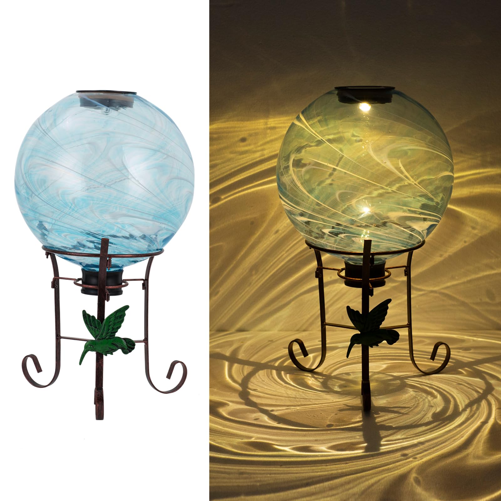 VEWOGIFT Solar Gazing Ball with Stand
