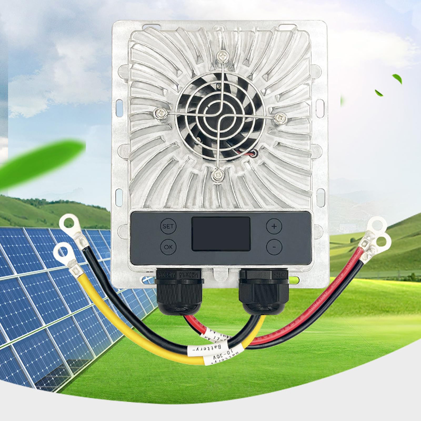 Tarifa Cargadores solares MPPT de 600 W con control de temperatura Regulador de tarifa solar de aluminio para baterías de 12 V a 24 V Regulador MPPT de eficiencia