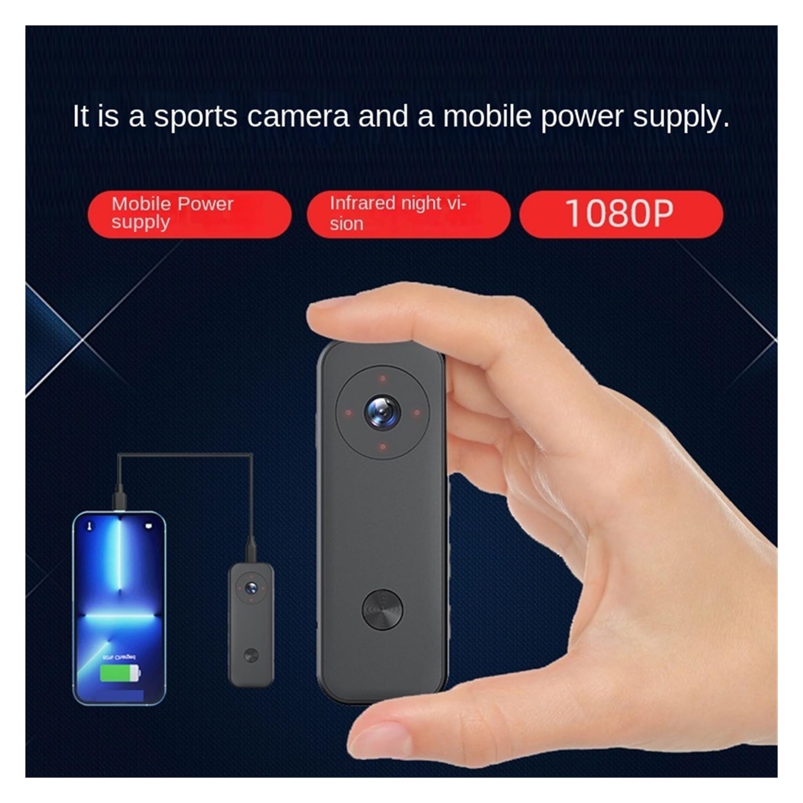 512G 2000Mah Sport Bike Bicycle Camera Motorcycle Ride Law Enforcement Voice Recorder, HD 360 Panoramic Helmet Fish 1080P Camera Chiarezza Precisa(Cam ADD 64gb Card)