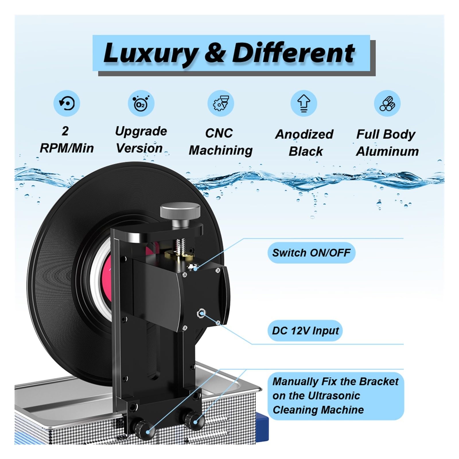 Amazon | 超音波洗浄機、 6L ビニールレコード超音波クリーナー LP 12