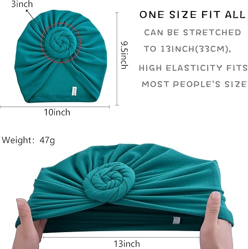 Miniatura 3 de 6 piezas de turbante para mujer, turbantes para la cabeza para mujer, turbantes preatados con nudo torcido para mujer