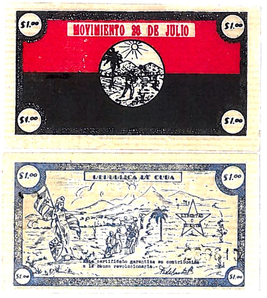 1956 CU SUPER RARE CUBA REVOLUTION $1 DONATION"BANKNOTE" SIGNED FIDEL CASTRO! READ HISTORY! $1 About