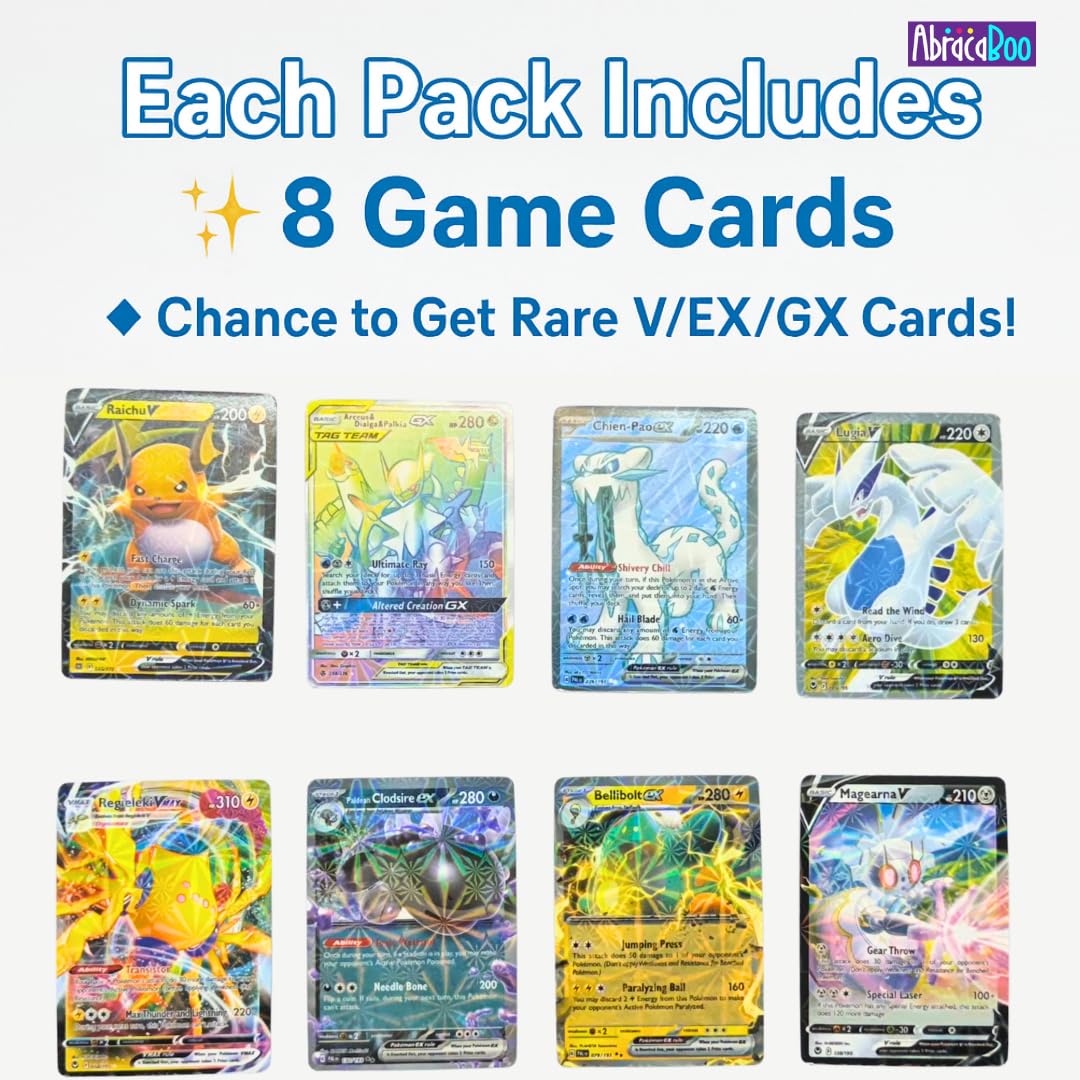 AbracaBoo Pokimon Brilliant Stars Card Booster Packs, Premium Collectible Card Game Booster Packs | Each with 8 Paper Cards for Playing and Collection Cards (Pack of 3) - Image 2 thumbnail