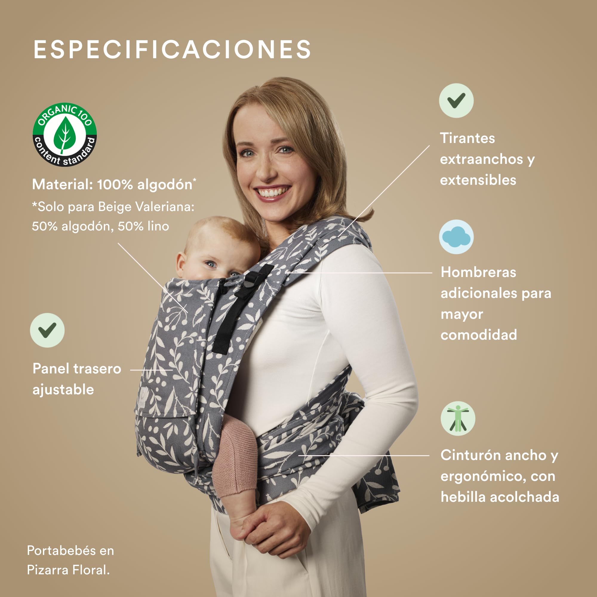 Portabebés Stokke Limas Plus, Glacier Green (OCS) - Portabebés de media hebilla para recién nacidos - Tres opciones de transporte - Seguro para bebés desde 1 mes/4 kg hasta 18 kg