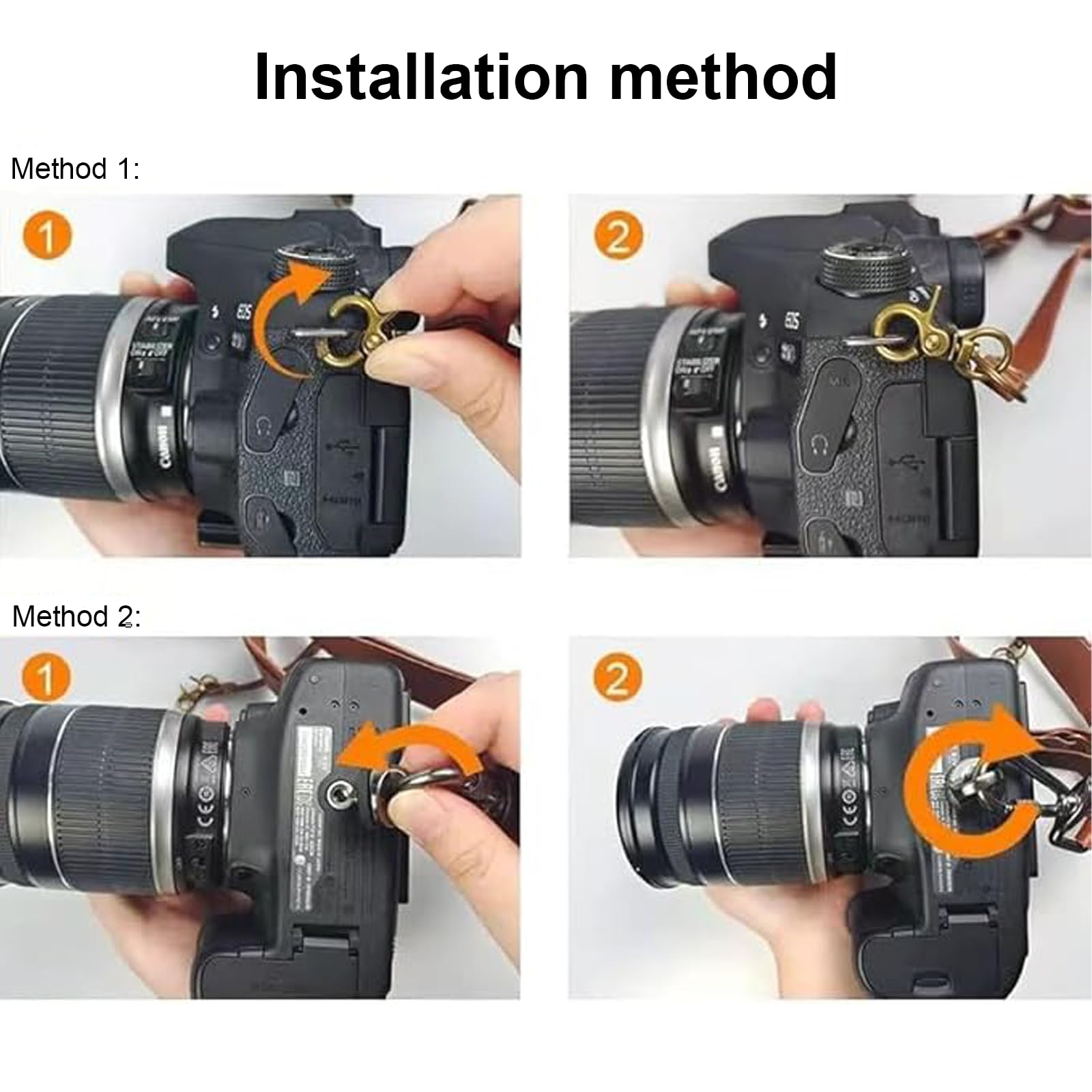 Imbracatura per fotocamera, doppia fotocamera per fotografi, tracolla in pelle per due fotocamere per DSLR/SLR