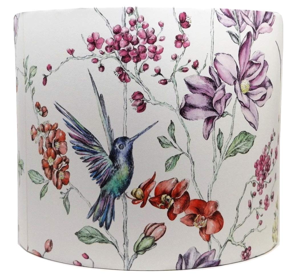 Bird Lampshade Ceiling Light Shade Woodland Tree Floral Girls Bedroom Room Decor Accessories Gifts Pink Purple (10")