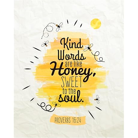 Kind Words Are Like Honey Bible Verse Posters for Classroom