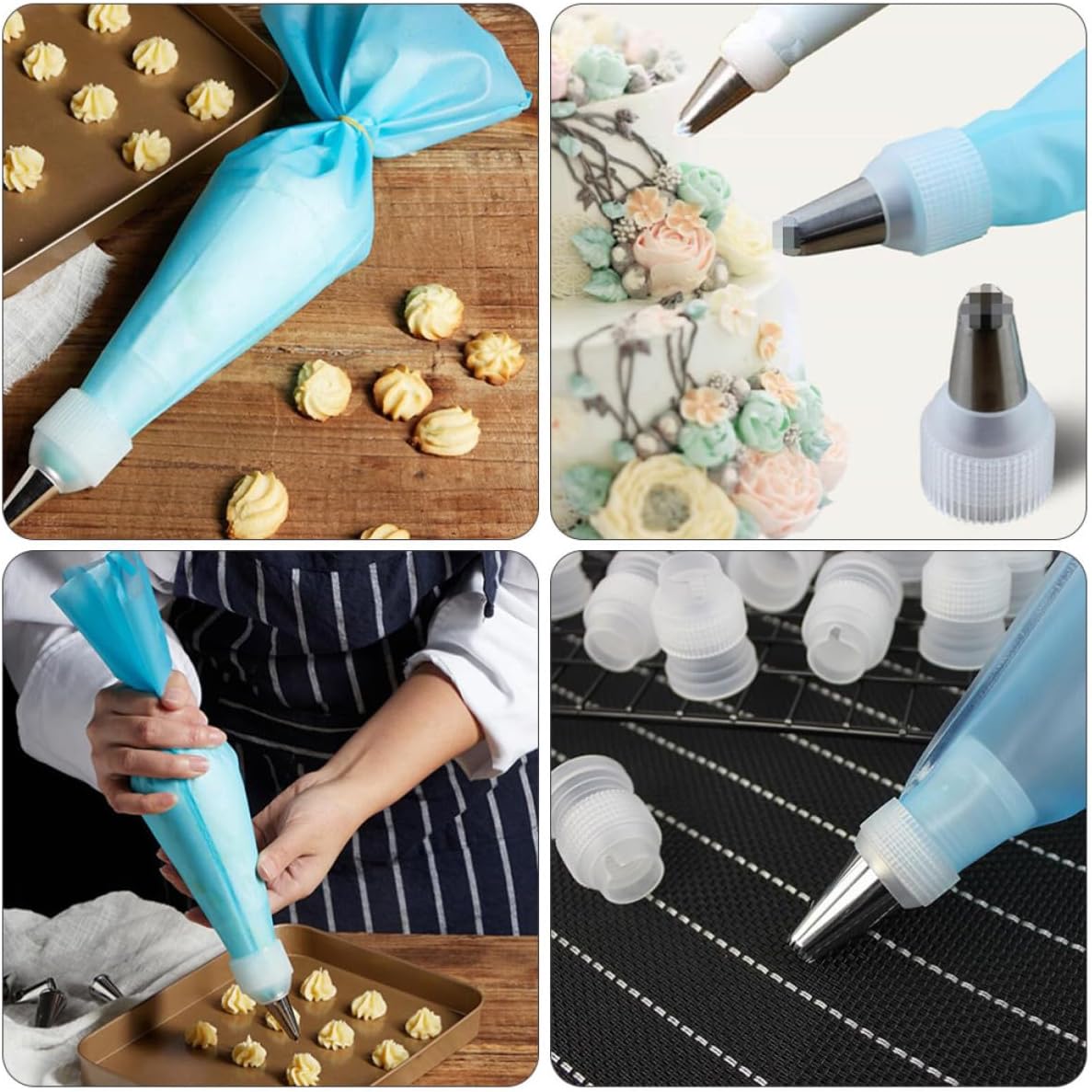5pcs Cake Decorating Kit Icing Piping Bags Set with Comfortable Grip and Easy to Operate Eva and Pp Material for Home Baking and Professional Bakery