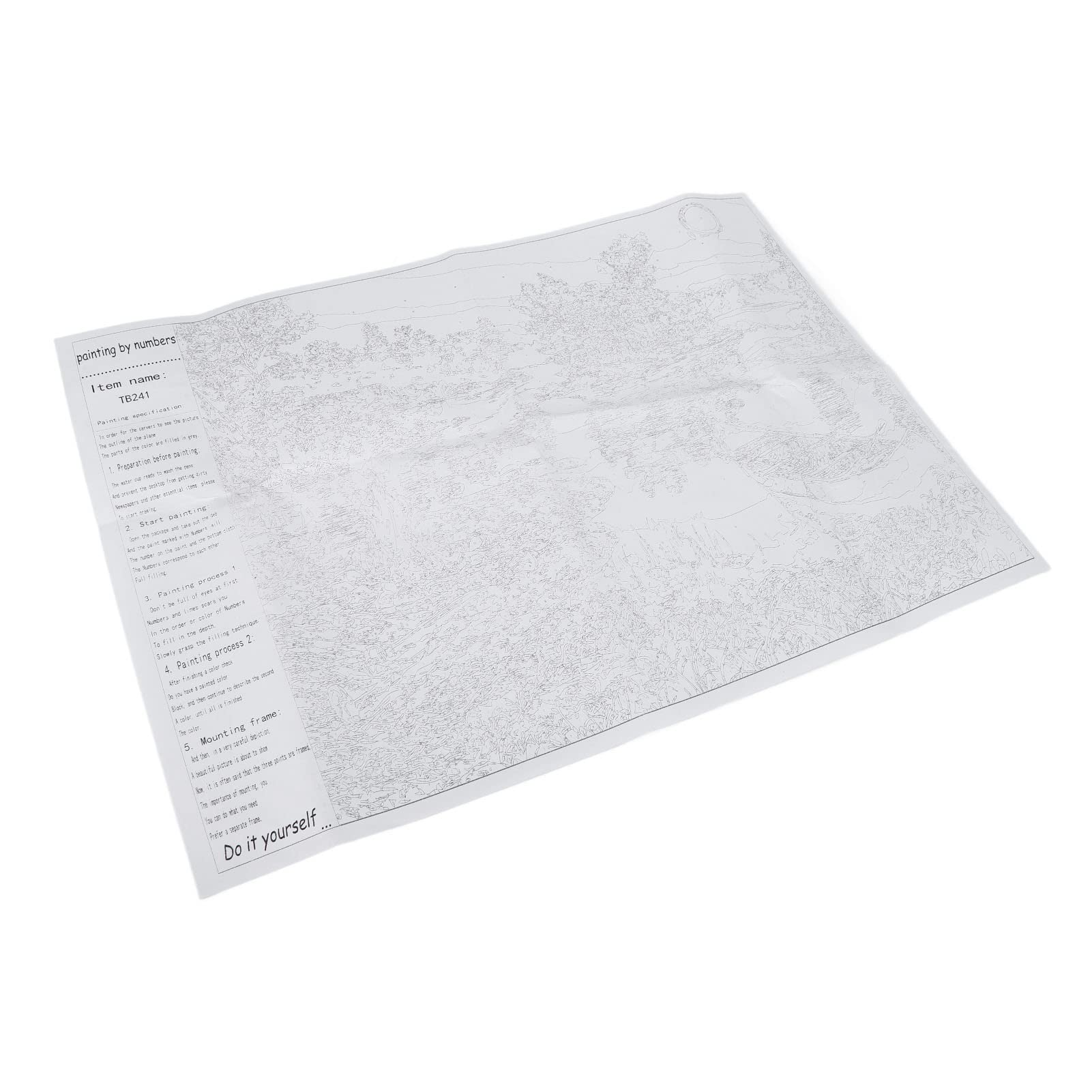 Akozon Peinture par Numéros pour Adultes et Enfants Débutants, 40 X 50 Cm, Nuit au Clair de Lune, Lac Paisible, Kit de Peinture à l'huile sur Lin de qualité Supérieure, activité Familiale,
