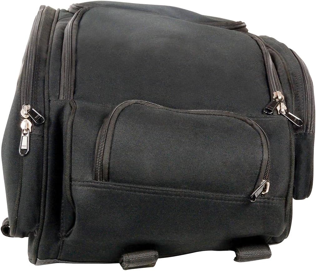 Milwaukee Performance MP8107 Medium Black Long Textile Motorcycle Back Trunk Rack Travel Bag - One Size