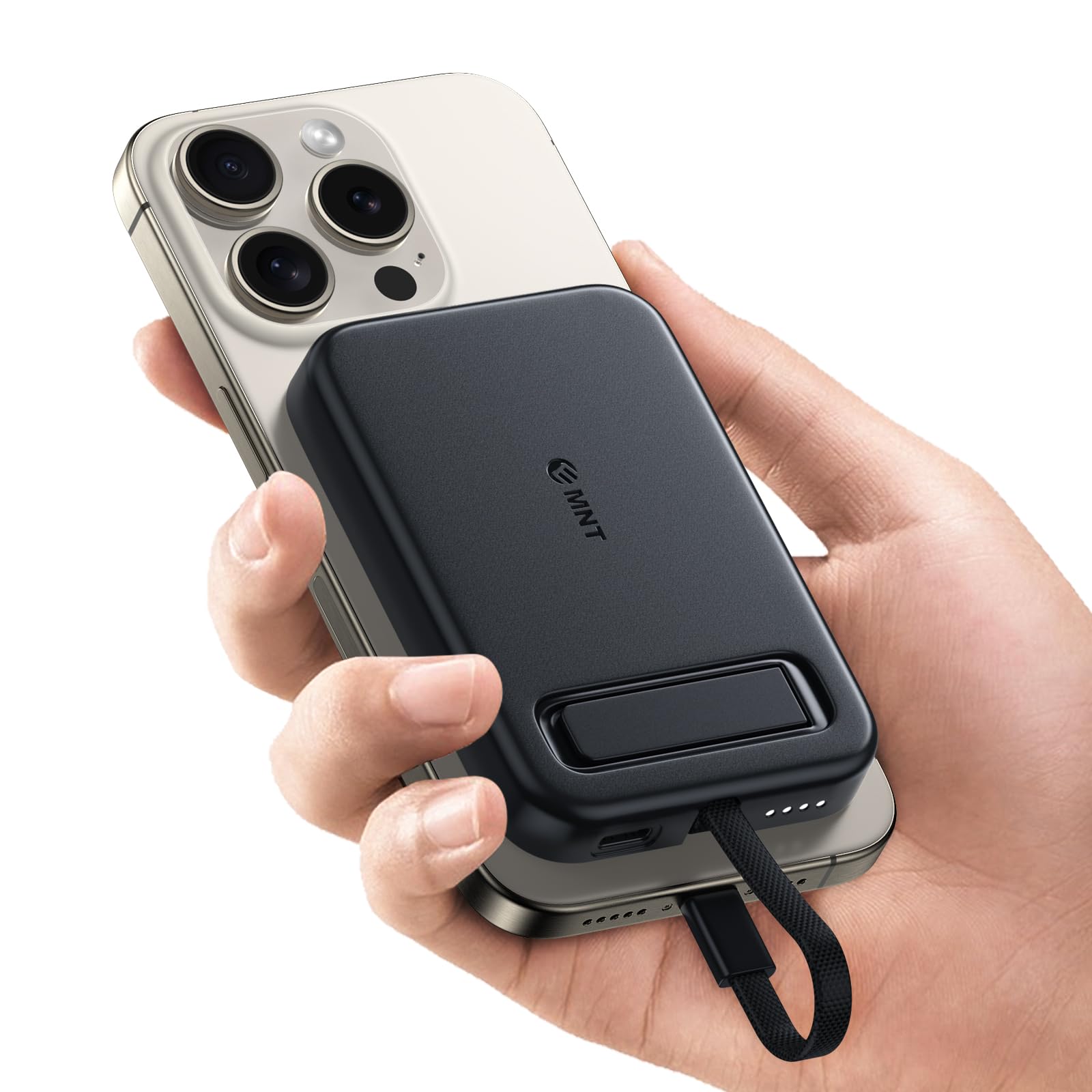 USB-C Portable Charger Compatible with iPhone 15 16 17 Android Devices Power Bank Magnetic Battery Adjustable Stand TSA