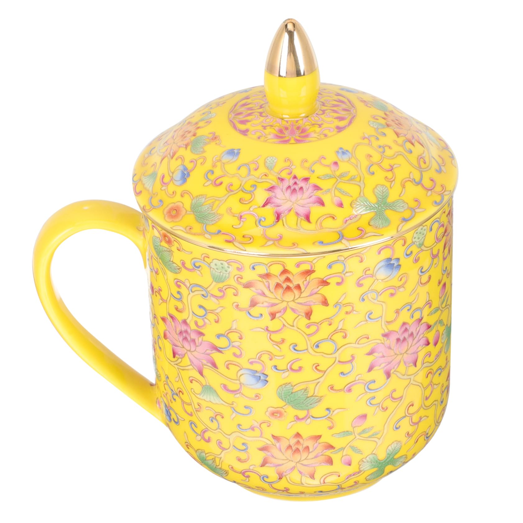 Keramik Tee Ei Becher mit Deckel und Sieb Porzellan Satz in Klassischem Retro Stil Asiatische Teetassen für Teehäuser und Vielseitige Nutzung