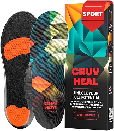 Plantillas deportivas que absorben los golpes, insertos de amortiguación de zapatos deportivos para hombres y mujeres, ideales para deportes