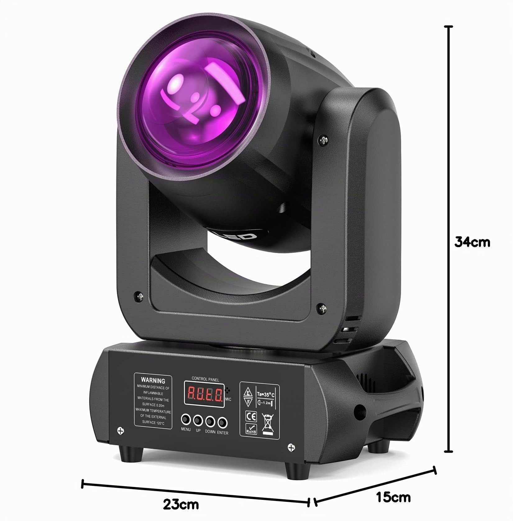 150W Teste Mobili LED Moving Head dmx512 Luce da Palcoscenico 8 GOBO RGBW Spot Beam DJ Luce Attivata Faro per Natale Discoteca Concerti Feste Matrimoni