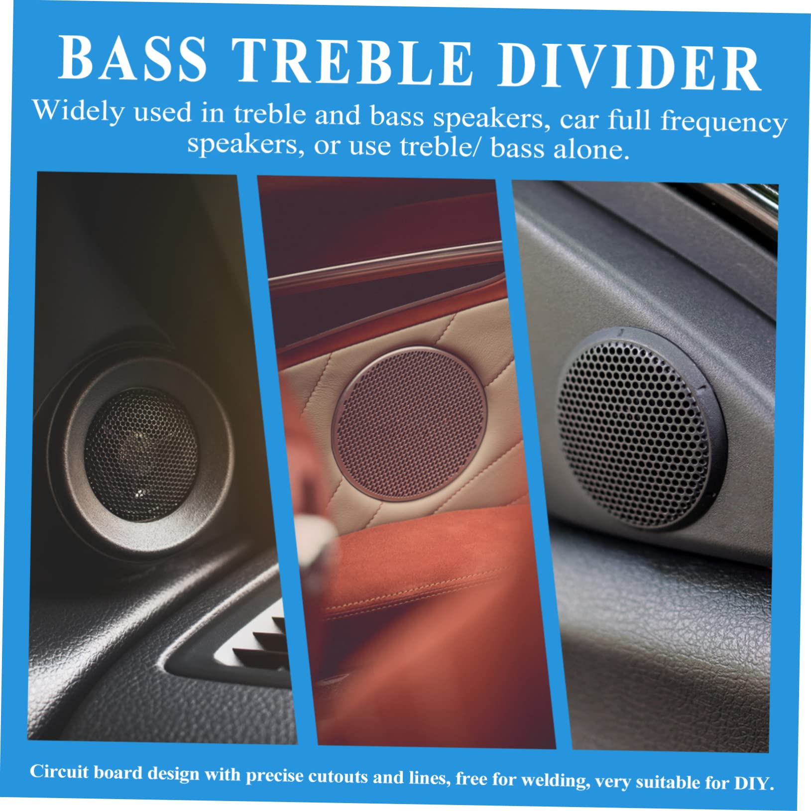 SEWACC Audio Crossover Frequency Divider for Speakers Car Audio Component High Pass Filter DIY Bass Treble Separator