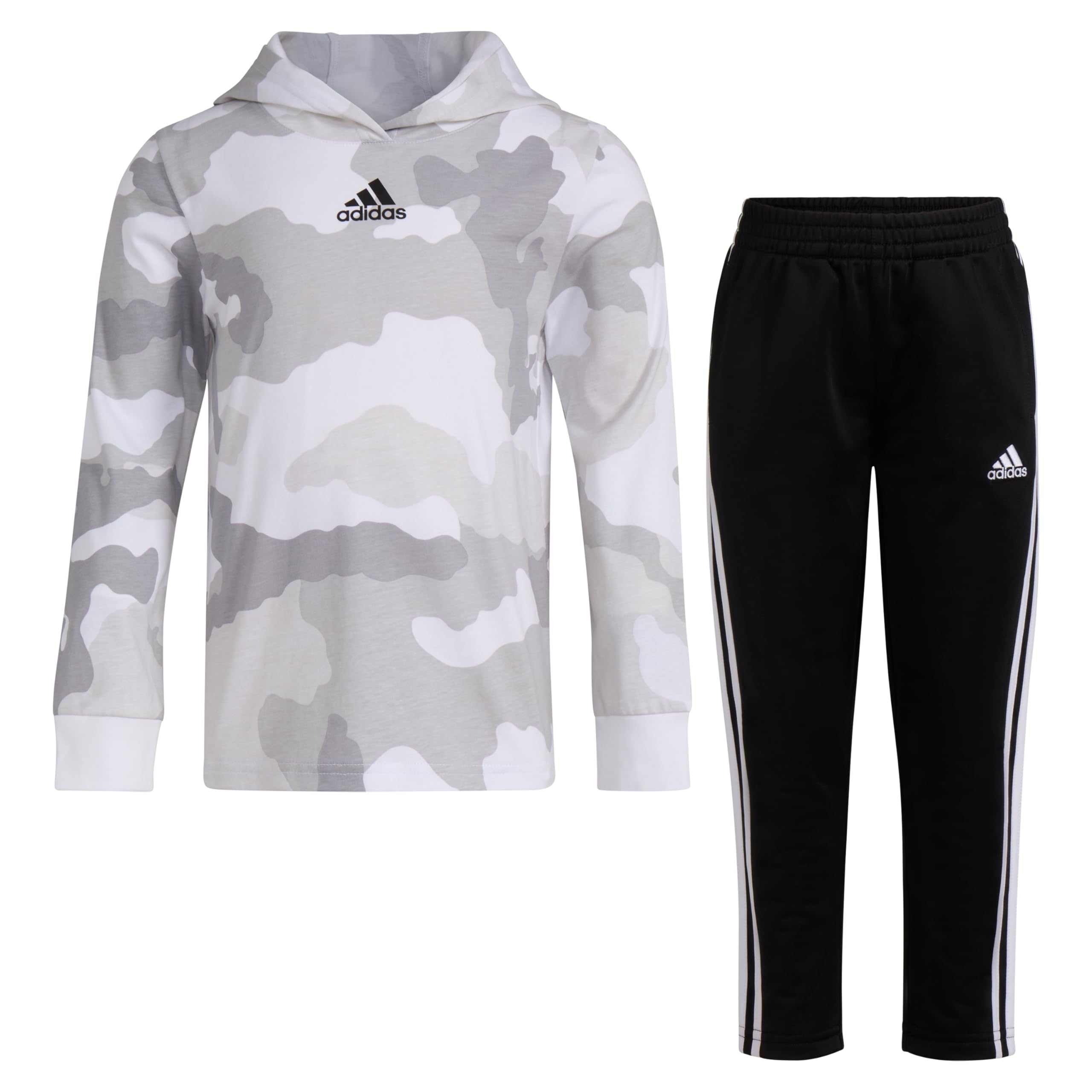 Boys' Long Sleeve Camo Fleece Hooded Pullover Set