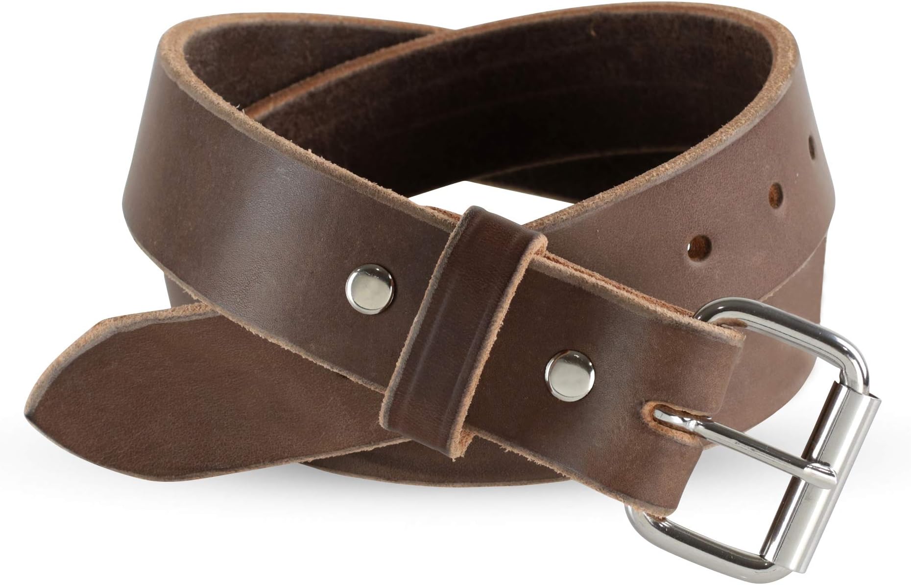 Heavy Duty Full Grain Leather Belt - 1.5 Inch Wide - Thick Leather - Made in USA