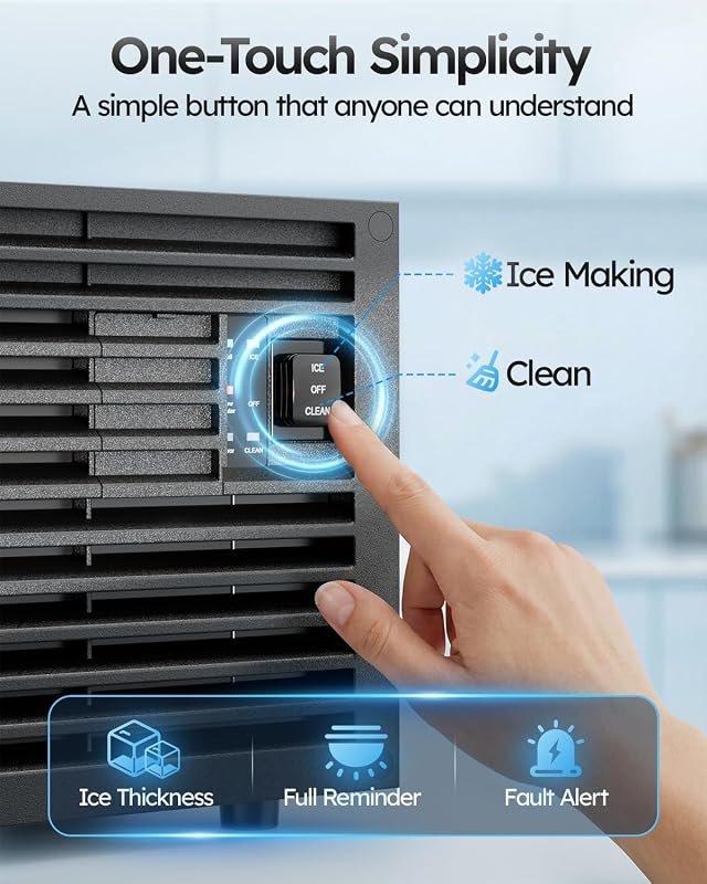 Mojgar Commercial Ice Maker Machine, 150lbs/24H with 50lbs Ice Storage image 6