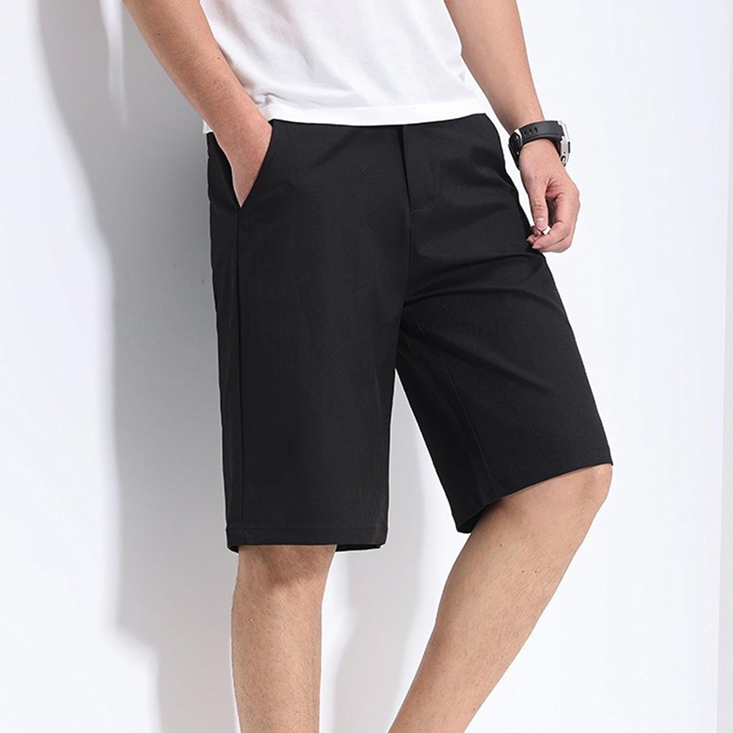 Maiyifu-GJ Men's Lightweight Casual Dress Shorts Summer Flat Front Shorts for Men Quick-Drying Breathable Hiking Short Pants