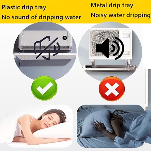 Miniatura 3 de Bandeja de drenaje de condensado, bandeja de goteo de plástico, unidad de aire acondicionado interiorexterior, bandeja de drenaje y recogida de