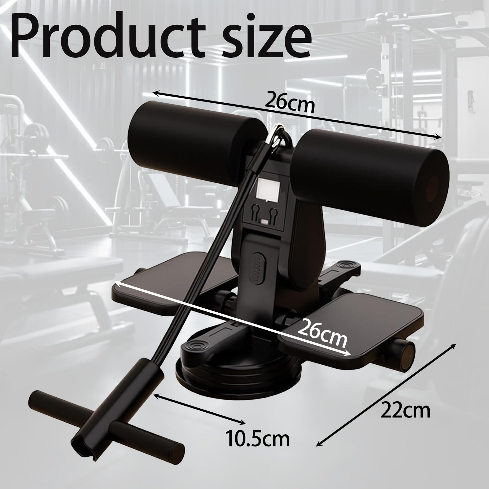 Sit Up Bar, Sit Up Bar, Attrezzo per l'allenamento con ventose e corda di trazione, Allenatore addominale regolabile con doppie ventose, Sit-Up Bar, strumento per la salute addominale per la casa