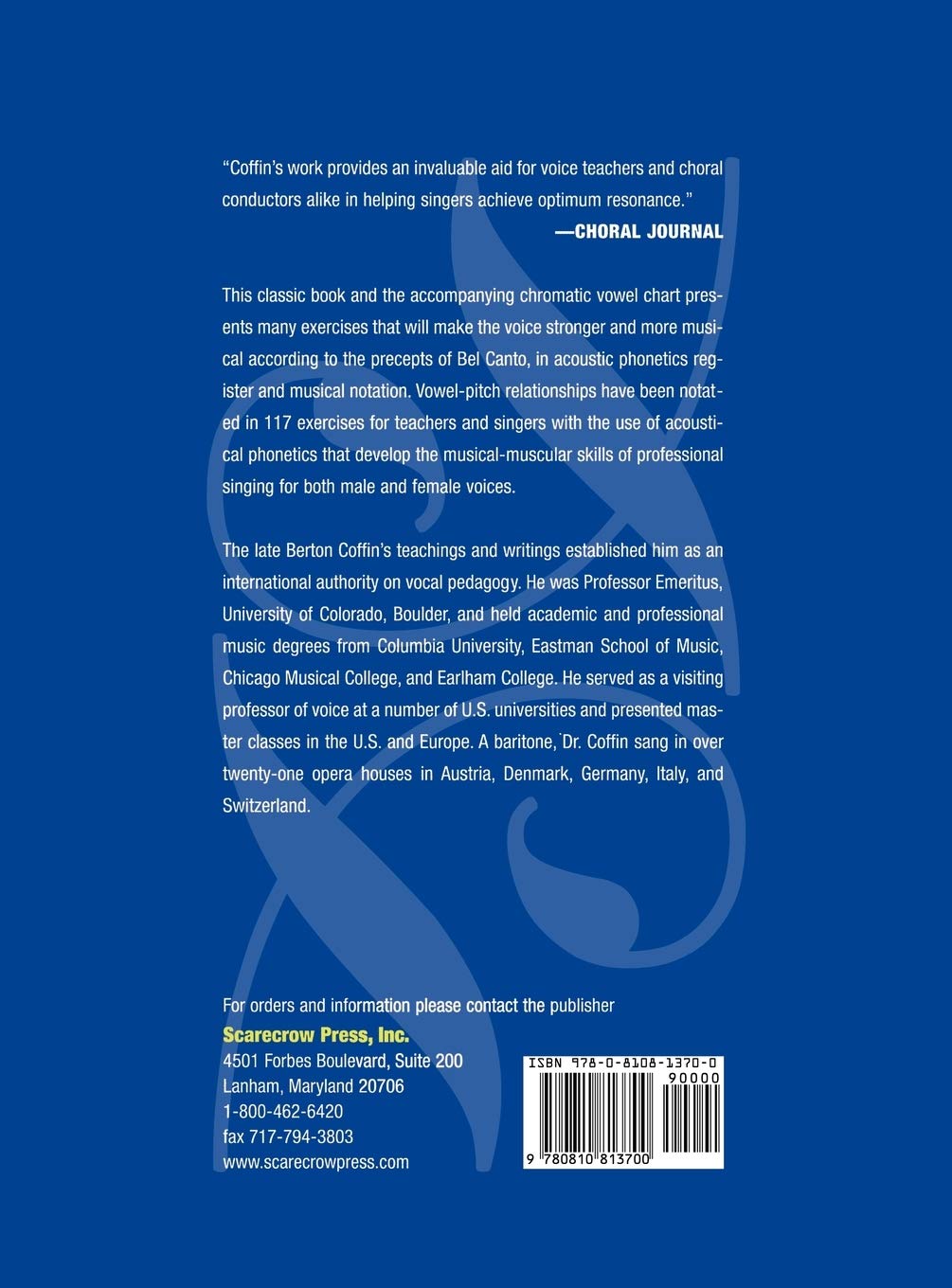 Coffin's Overtones of Bel Canto: Phonetic Basis of Artistic Singing with 100 Chromatic Vowel-Chart Exercises      Hardcover – March 1, 1995