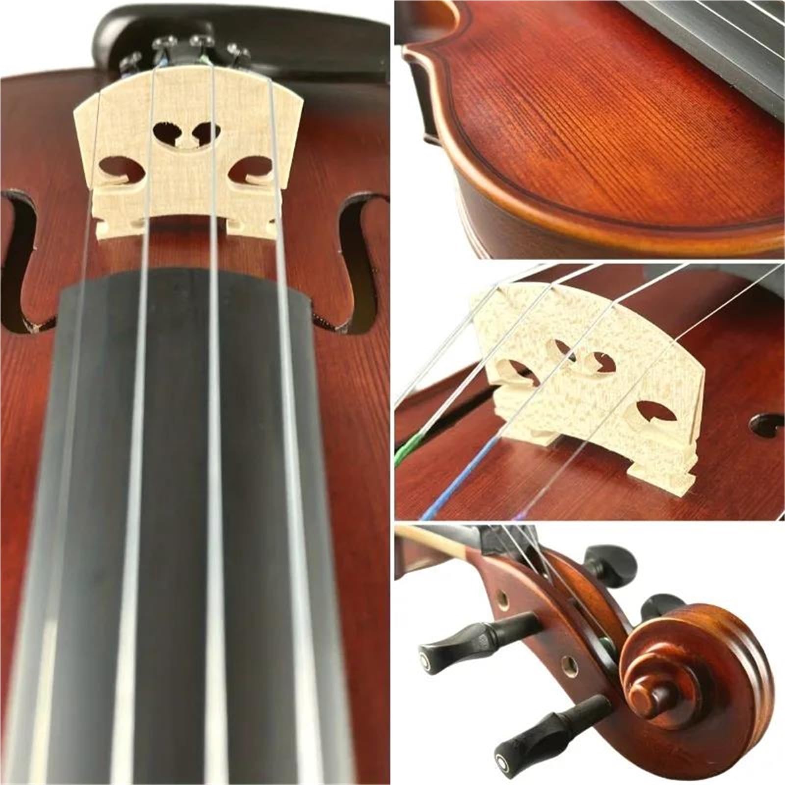 Violino Violino Professionale Di Dimensioni Standard Con Cordiera In Ebano Custodia Inclusa Corde Per Archetto Strumenti Musicali(1-2)