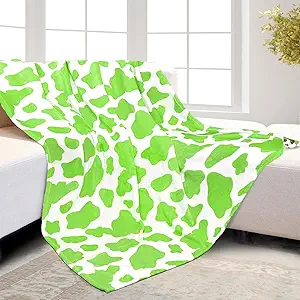HSEEC Green Throw Blankets Fleece Soft Blankets & Throws Super Soft Plush Blanket Twin Size