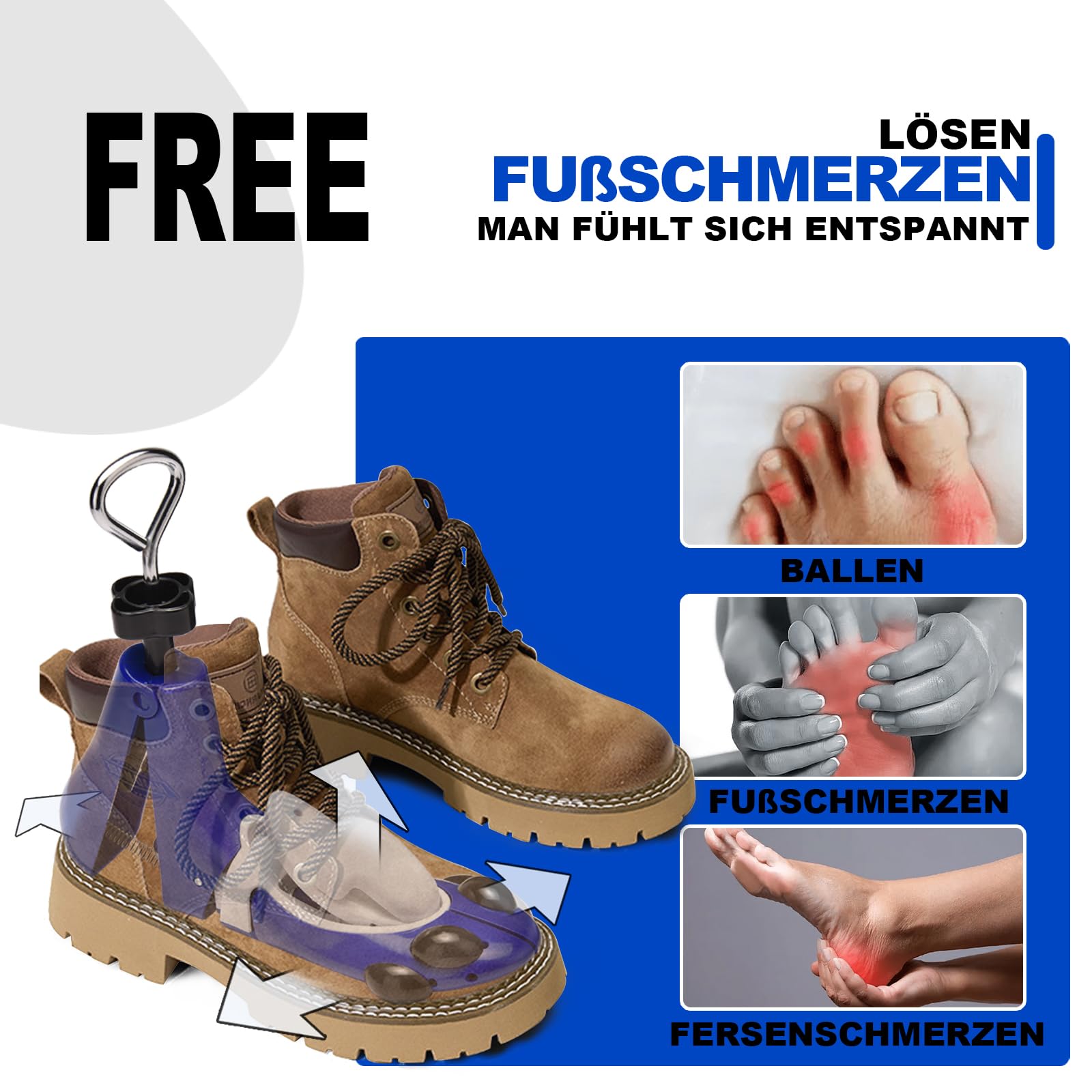 Horma para botas de hombre y mujer, longitud ajustable, ancho y alto, ideal para botas de empeine ancho y ancho de botas.