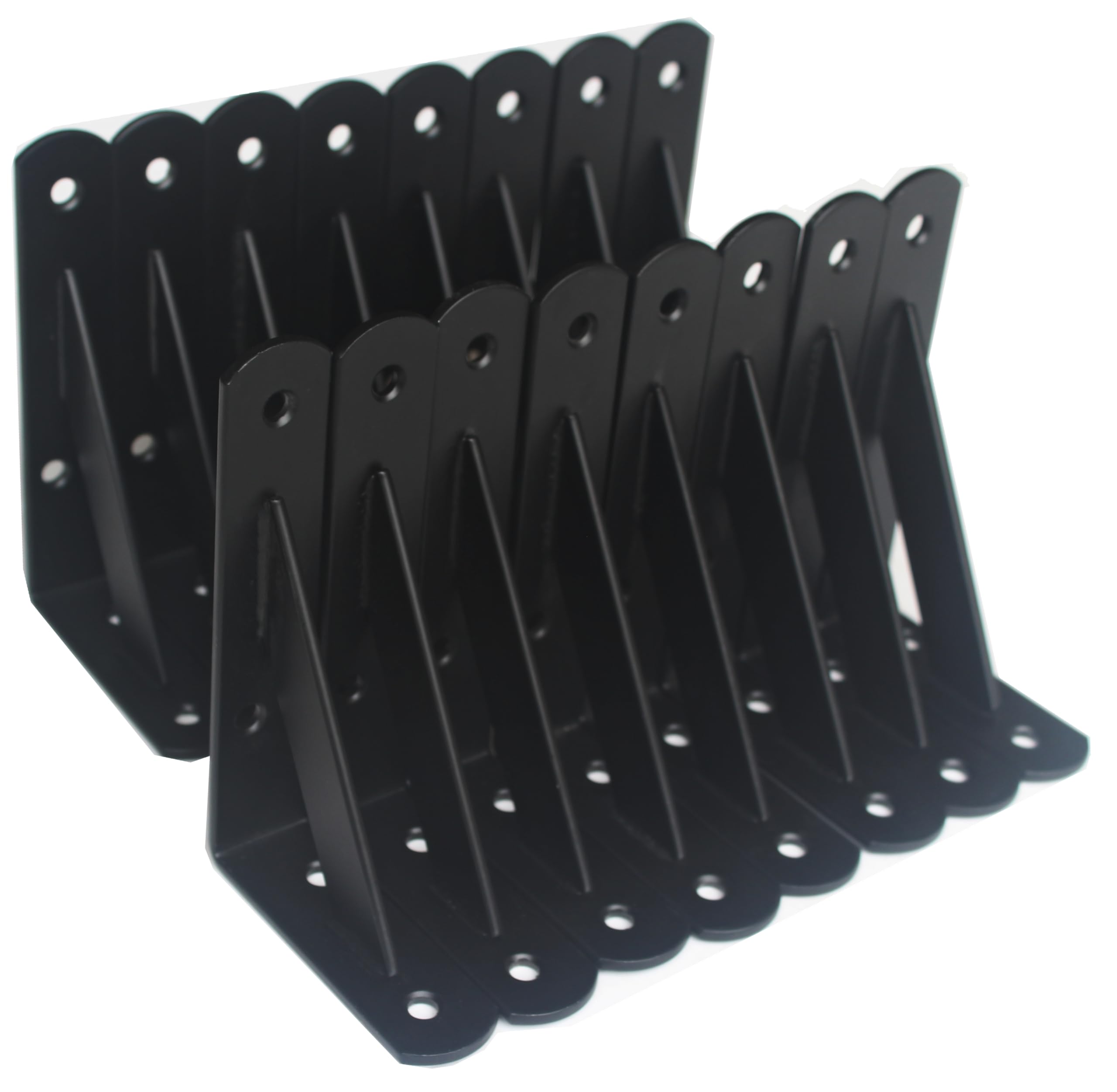 16 Pack L5 x H 3" Black Heavy Duty Shelf Brackets with Screws Metal Shelf Brackets Shelf Support Angle Brackets for Shelves L Brackets Heavy Duty Floating Shelf