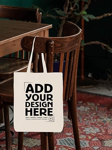 Miniatura 8 de shop4ever Diseño personalizado personalizado su propio bolso de compras reutilizable del totalizador del algodón de Eco 6 oz