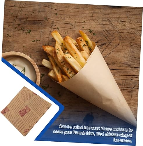 Miniatura 5 de SOLUSTRE Bolsas para cestas de alimentos, 200 hojas, papel para hornear a prueba de grasa, resistente al aceite, papel de envoltura para sándwiches