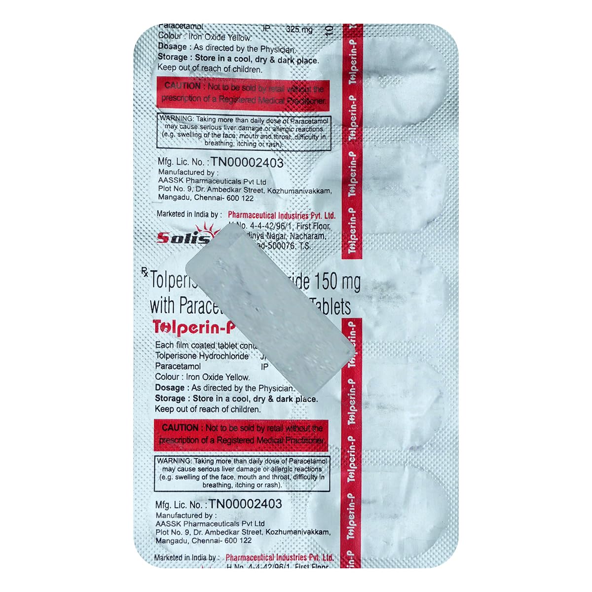 Tolperin-P -Strip of 10 Tablets
