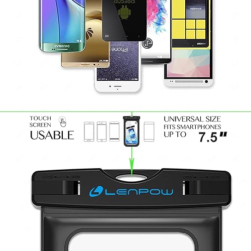 Miniatura 8 de Funda universal impermeable para teléfono, paquete de 2 unidades Ipx8 impermeable con cordón para teléfono para iPhone 14 13 12 11 XS MAX Pro Plus