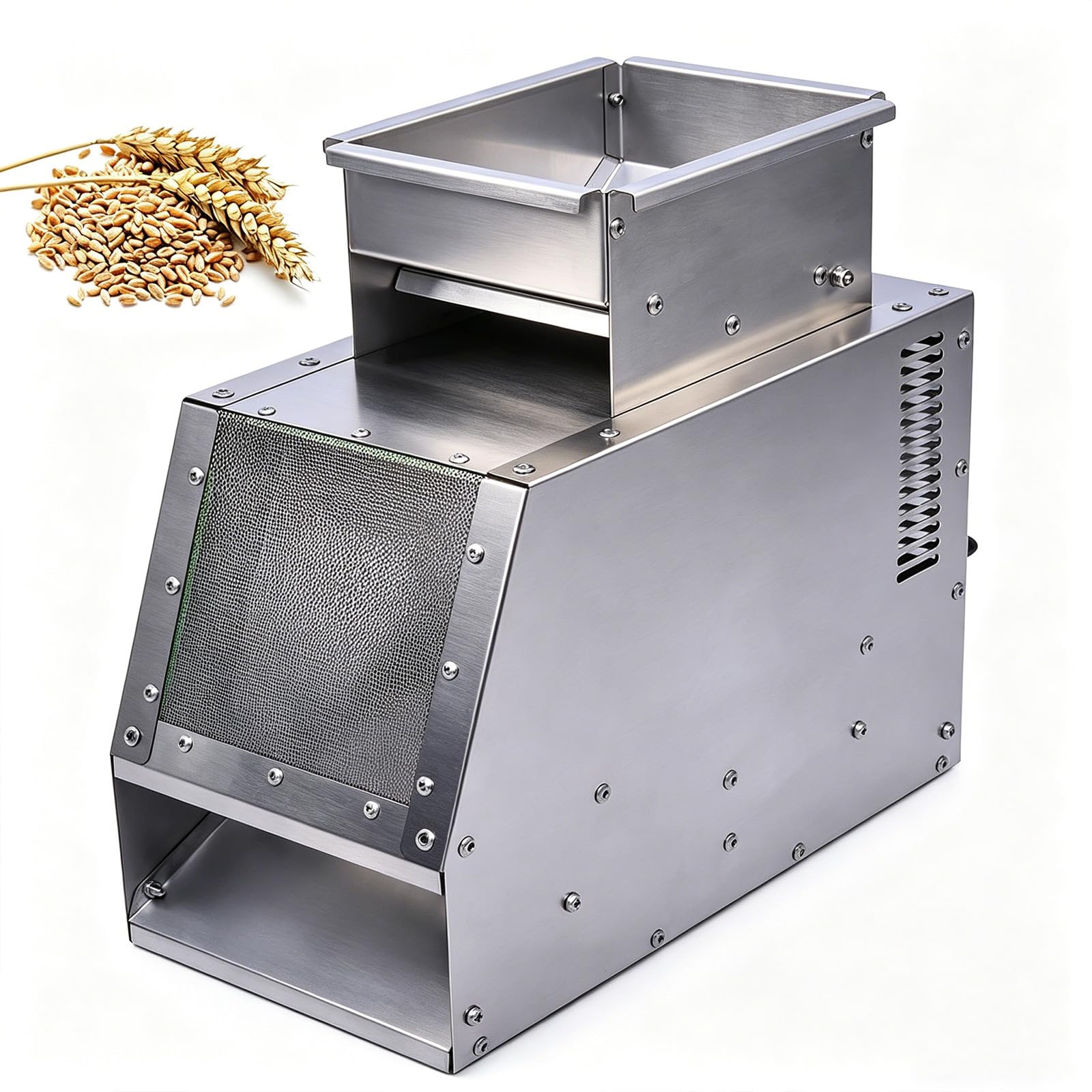 Ltzygmion Grain Cereal Sheller, Stainless Steel Separator, Controllable Wind Speed, Adjustable Discharge Port, Vibrating Discharge, For Millet, Miscellaneous S, Melon Seeds