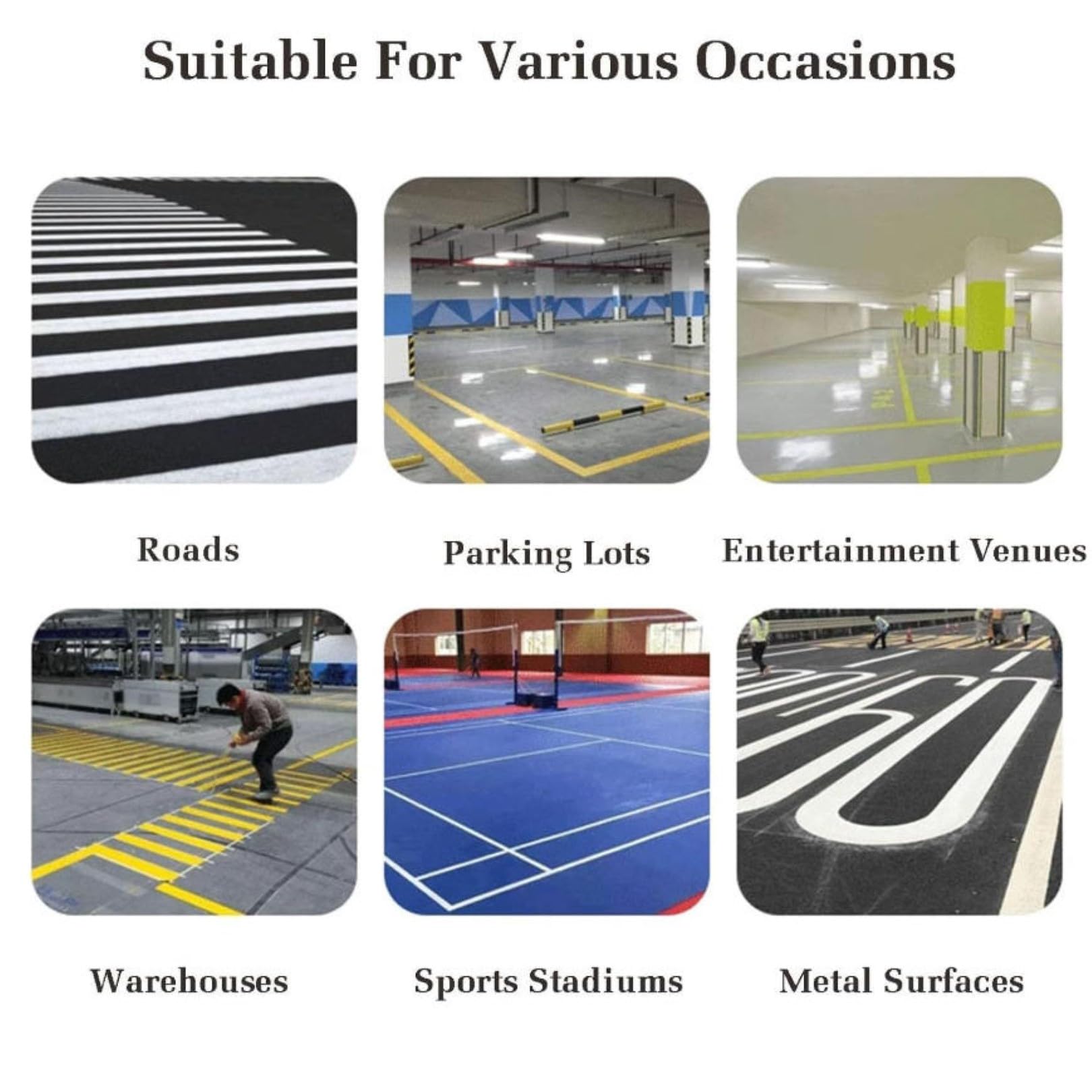 Line Marker - Applicatore di vernice spray a 2 ruote, per superfici sportive, parcheggio, erba e cemento, crea linee rette, curve e cerchi