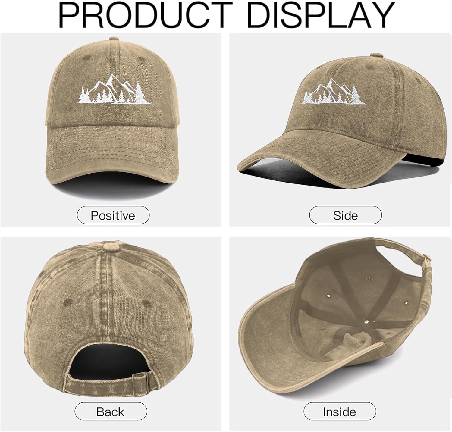 Mountain Trees Hat for Men Women - Image 2