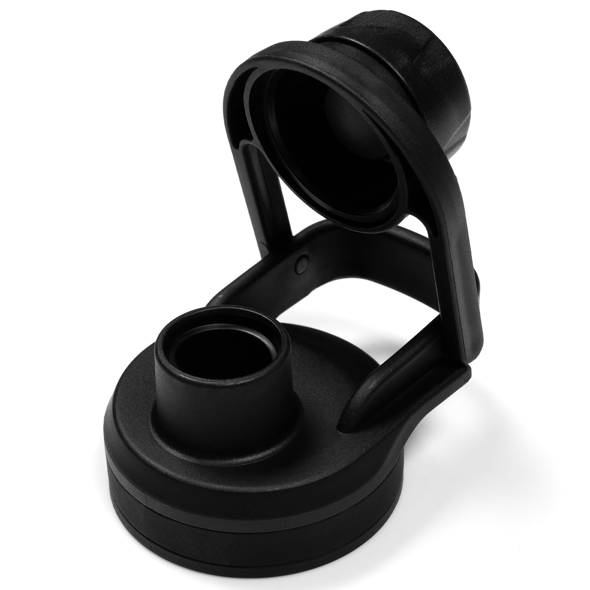 Water Bottle Lid Replacement for Battle Bottle - Wide Mouth Tops for 32 oz, 40 oz, and 64 oz Wide Mouth Vacuum Sealed Water Bottles by Iron InfideI (Black)