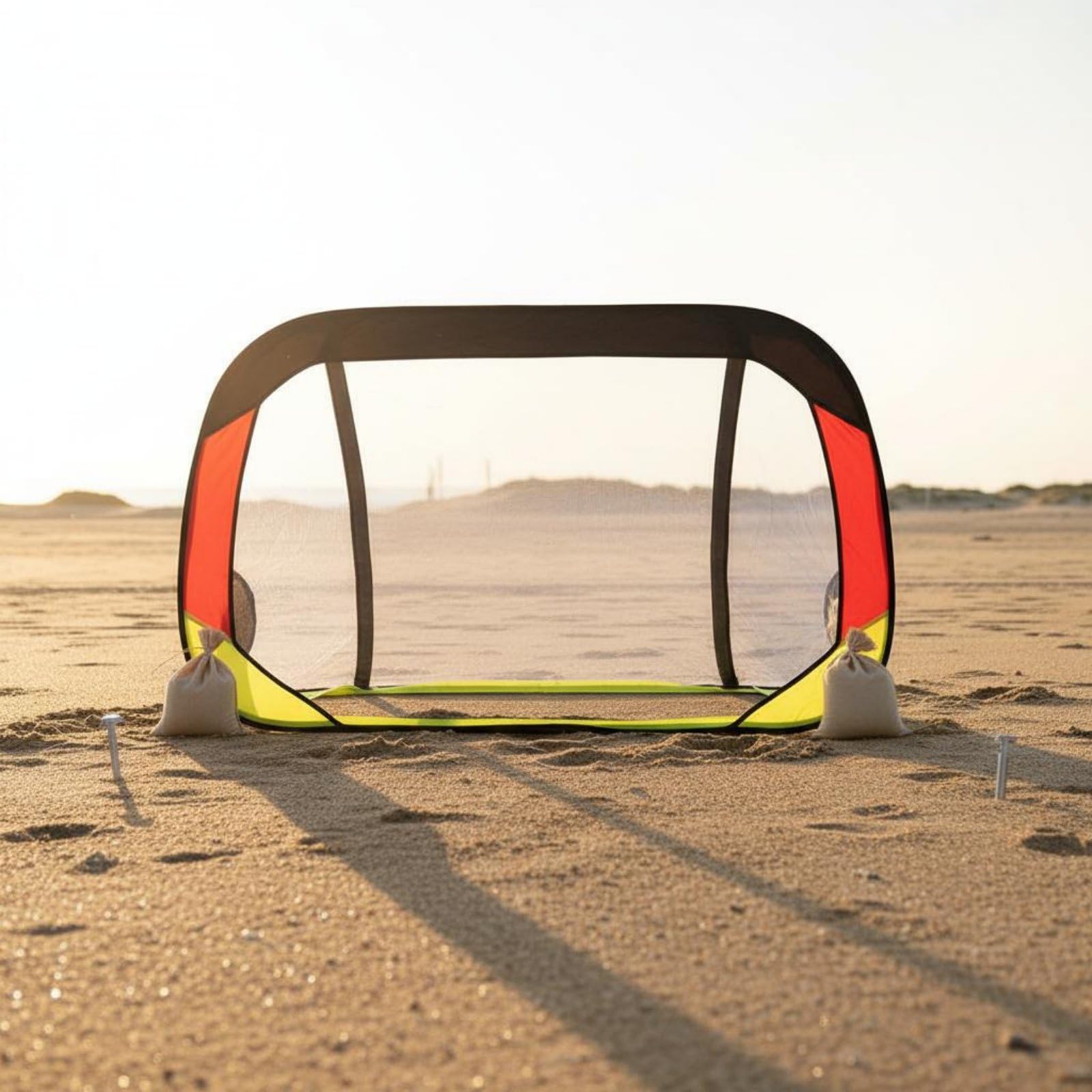 Porta da Calcio Pieghevole Rete Calcio Portatile Mini Porta Allenamento Up Semplice da Aprire con Rete Robusta E Supporto Flessibile in Acciaio Adatta