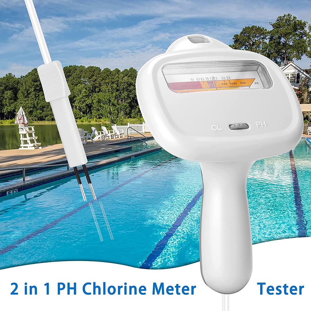 2 w 1 Przenośny cyfrowy tester jakości wody PH i poziomu chloru CL2 z maszyną do testowania analizy sondy do basenu Woda pitna Spa