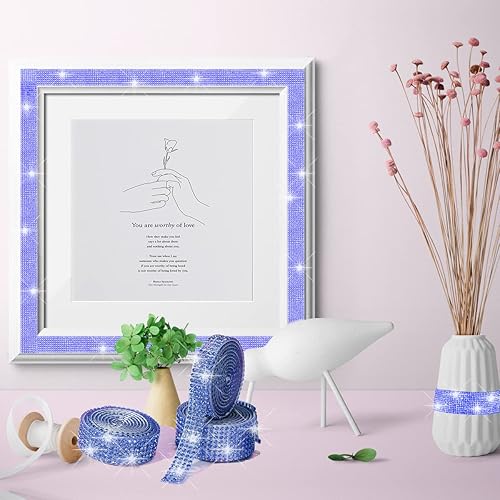 Miniatura 4 de 2 rollos de calcomanías autoadhesivas de diamantes de imitación con diamantes de imitación de 0.079 pulgadas (0.079 in) para decoración de