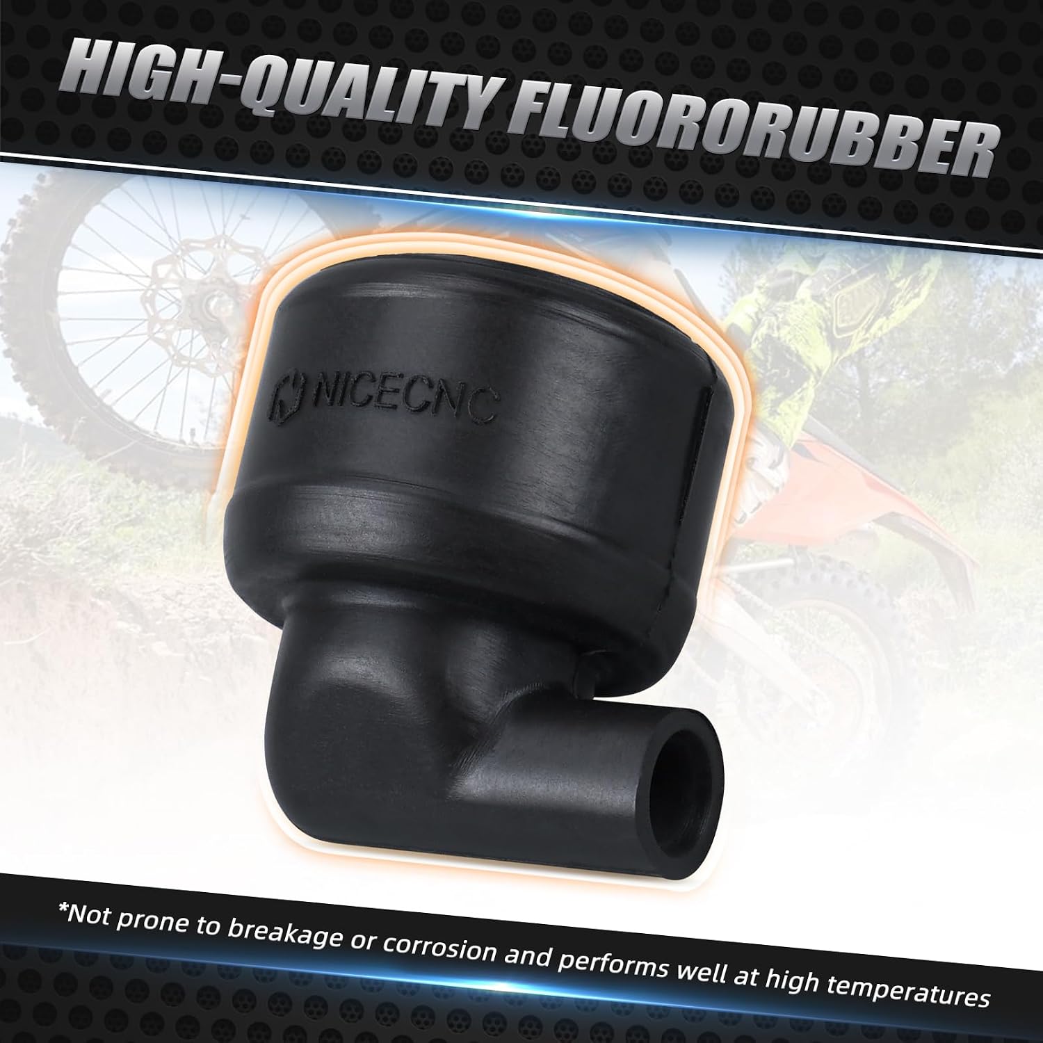 NICECNC Angle Piece Oil Tank, High Temp Fluororubber Compatible with KTM 150 250 300 EXC XCW 2024-2025,Compatible with Husqvarna 150 250 300 TE 2024-2025,Compatible with GasGas EC 250 300 2024-2025