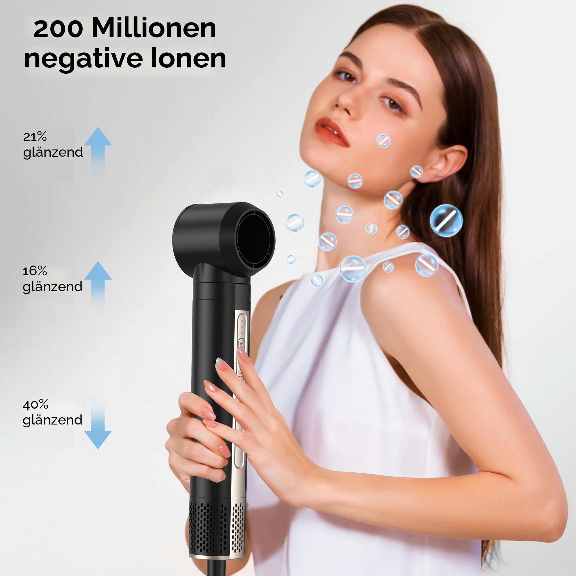 OKWRAP Hairstyler 6 in 1 Airstyler, 6 in 1 Multistyler 110000 U/Min, Enthält Ionen Föhn, Lockenstab Automatisch, Warmluftbürste, Haarglätter Bürste, Ideal für Glattes, Lockiges und Voluminöses Haar