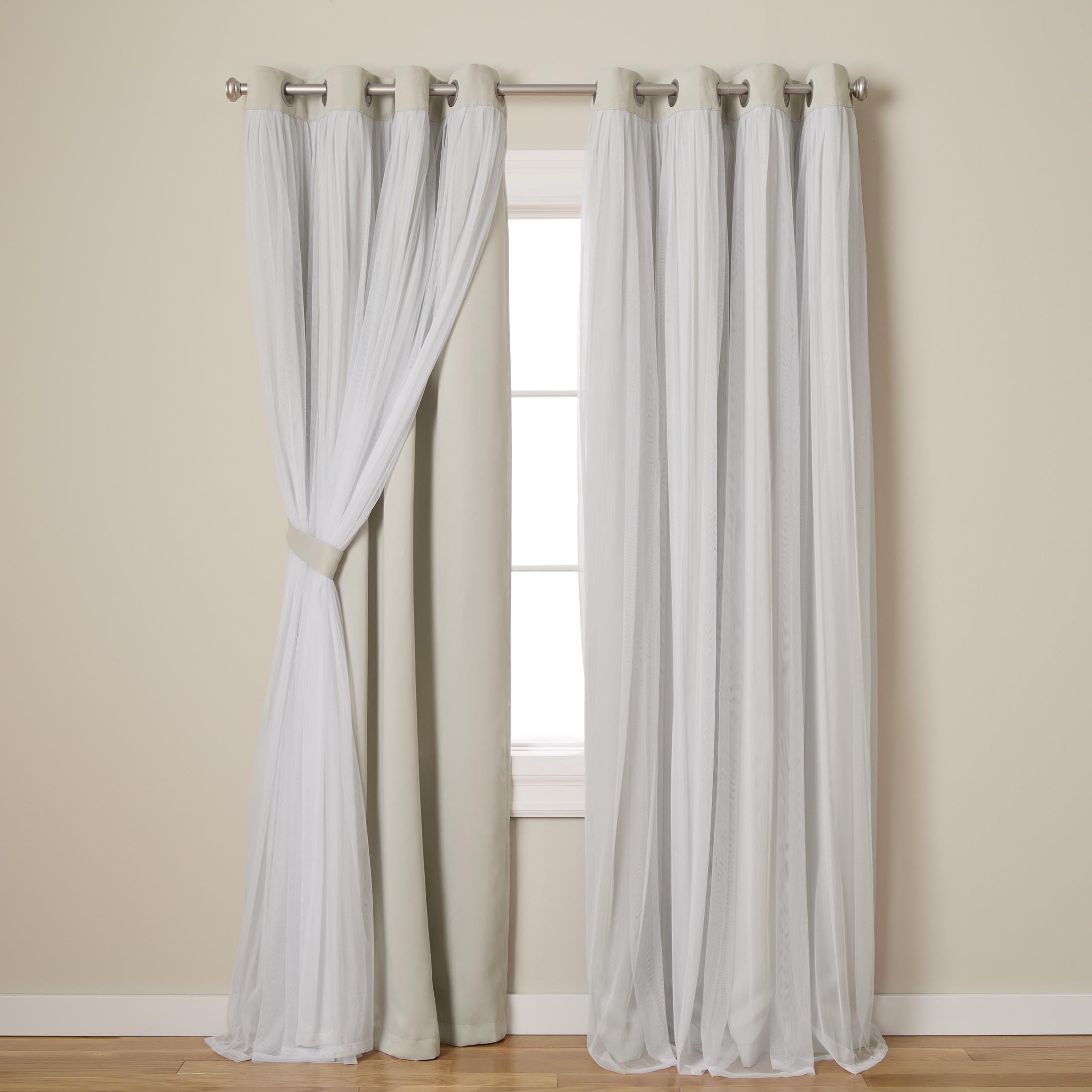 Rideau occultant Catarina multicouche gris isole la lumière 52x120 cm