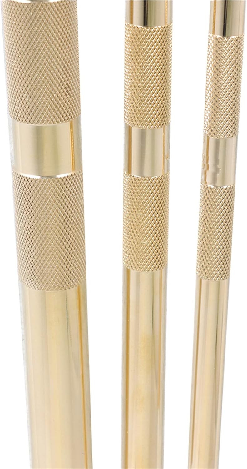 munirater 3-Pack Brass Roll Pin Knurled Punch Set Brass Drift Punch Kit 61360